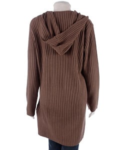 Contact Plus Size Women's Long Hooded Sweater Coat - 10855049 ...