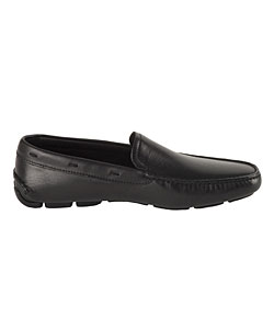 Prada Mens Black Leather Driving Loafer  