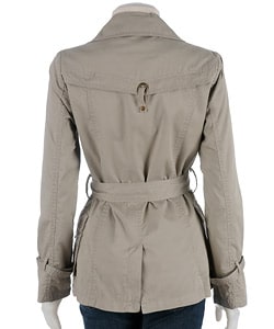 Jou Jou Khaki Twill Trench Coat  