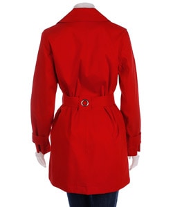 Shop Via Spiga Red Double-breasted Trench Coat - Free Shipping Today ...