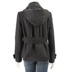 Coffee Shop Womens Baby Doll Hooded Jacket  
