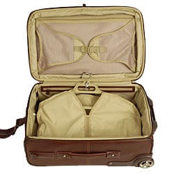 Johnston & Murphy 22-inch Road Agent Leather Suitcase (Dark Mahogany ...