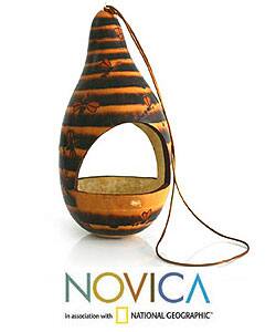 Shop Mate Gourd Beehive Bird Feeder Peru Free Shipping On