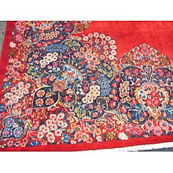 Persian Kirman Red/ Navy Rug (10'7 x 14') 7x9   10x14 Rugs