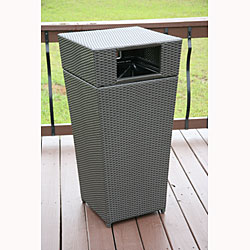 All weather PE Resin Wicker Trash Can  