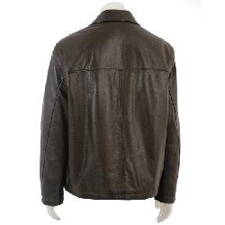 Dockers Mens Open Bottom Leather Jacket  