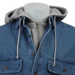 Wolverine Apparel Mens Hooded Denim Jacket  