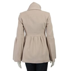 Jessica Simpson Womens Bell sleeve Angora Coat  