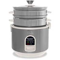 Wolfgang Puck 7 Cup White/ Stainless Steel Steamer/ Rice Cooker  (Refurbished)