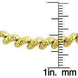 14k Yellow Gold Diamond cut San Marco Bracelet