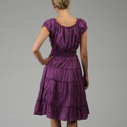 purple peasant dress