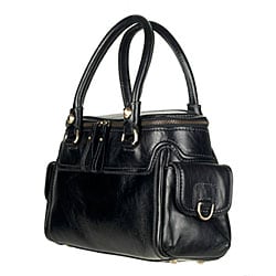 Made in Italy Cristian Leather Black Bag  