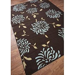 Alexa Infiniti Stardust Floral Chocolate Rug (45 x 69)   