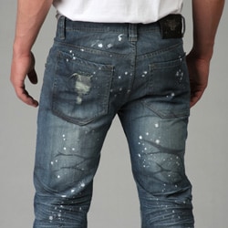 mens destroyed bootcut jeans