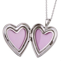 Sterling Silver 18 inch Engraved Graduate 2010 Heart Locket Necklace