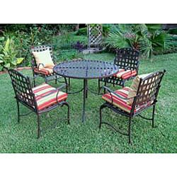 Santa Fe Nailhead 5 piece Iron Dining Set