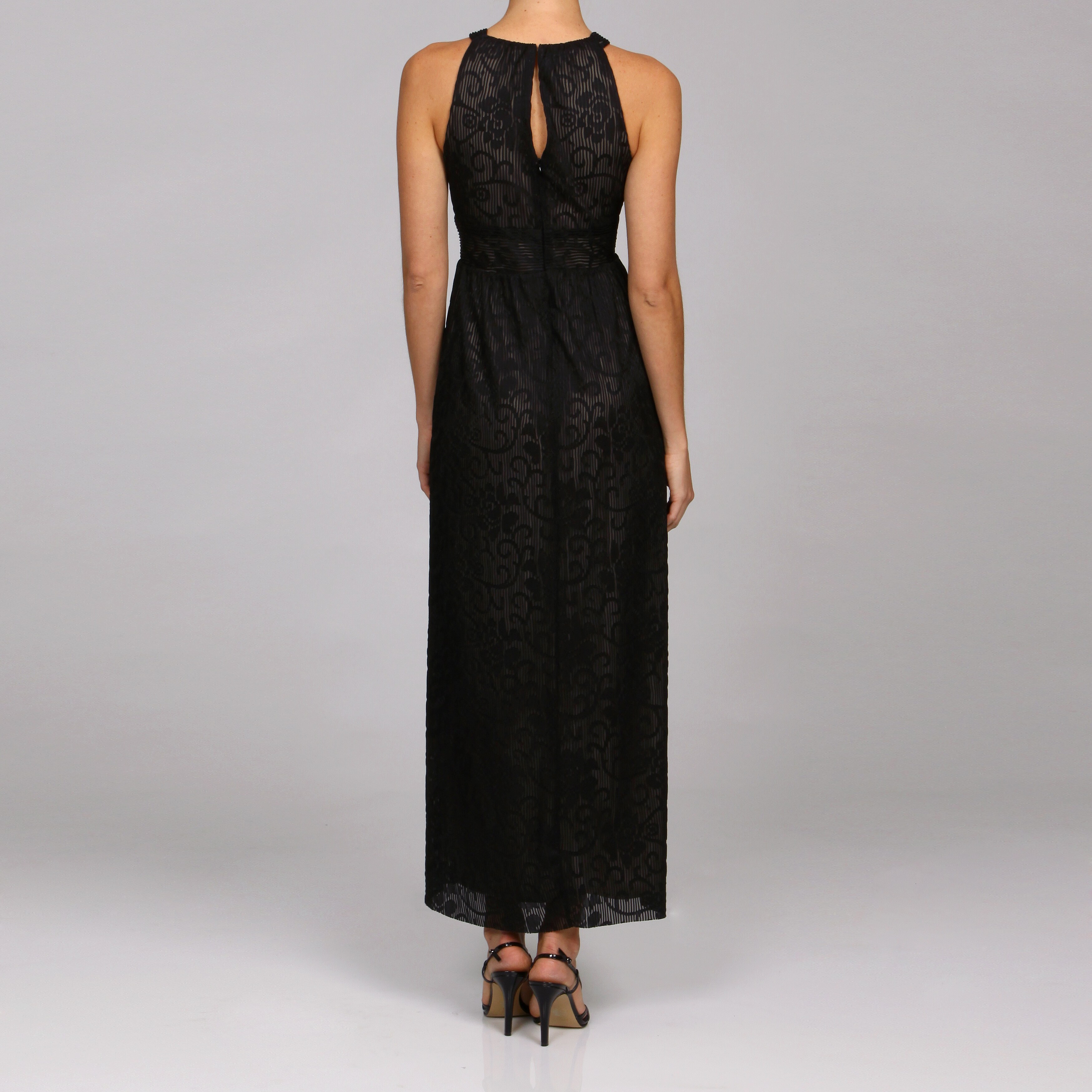 Soho Apparel Women's Stretch Lace Maxi Dress - 12960247 - Overstock.com ...