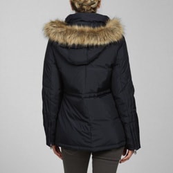 DKNY Womens Down Hooded Anorak Jacket  