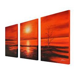 'Seashore' 3-piece Canvas Art Set - Bed Bath & Beyond - 5133344