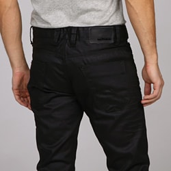 Projek Raw Mens Black Waxed Jeans  