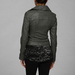 Steve Madden Asymmetrical Leather Moto Jacket