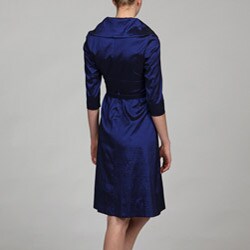 Jessica Howard Womens 3/4 Sleeve Portrait Collar Dress   