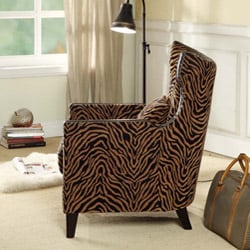 Tiger Chenille Nail Head Accent Chair - Bed Bath & Beyond - 5323755