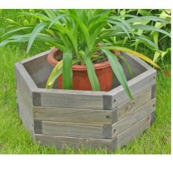 Six-sided 14-gallon Wooden Garden Barrel - Free Shipping On Orders Over