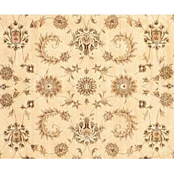 Afghan Hand knotted Beige Oushak Wool Rug (8'5 x 11'5) Herat Oriental 7x9   10x14 Rugs