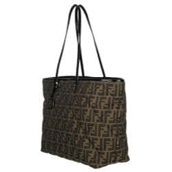 Fendi 8BH185 Medium Canvas Zucca Tote Bag