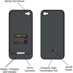 Premier Clip n Charge iPhone 4G and iPod Touch Rechargeable Battery 