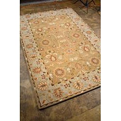 Hand tufted Green Wool Area Rug (9' 6 x 13' 6) JRCPL 7x9   10x14 Rugs