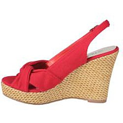 Shop Refresh by Beston Women's 'BONNIE-02' Slingback Rattan Wedge Sandals - Overstock - 6499306