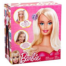 barbie color and crimp styling head blonde