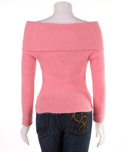 fitted off the shoulder sweater