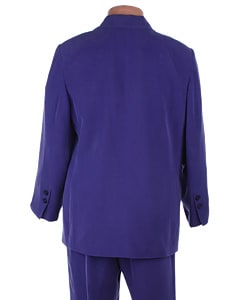 Travis Ayers Plus Size Royal Purple Silk Pant Suit