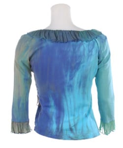 ME & KO Silk Ruffle Tie Dye Shirt  