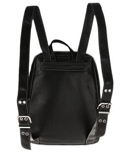 perlina black leather backpack