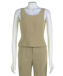 Tahari ASL Solid Tan 3 piece Suit  