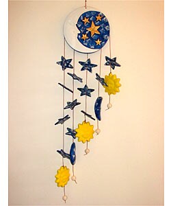 Handmade Sun Moon And Stars Ceramic Wind Chime Peru Free Sun Moon And Stars Ceramic Wind Chime Peru