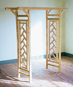 Rustic Log Pole Cedar Adirondack Garden Pergola