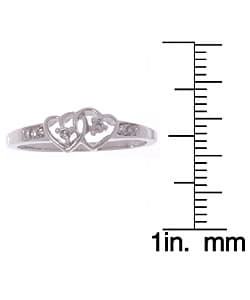 10k White Gold 1/10ct Diamond Promise Ring  