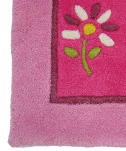 Indian Tufted Pink Fairy Rug (31 x 42)  