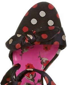 betsey johnson polka dot sandals