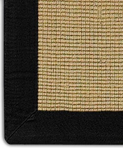 preview thumbnail 3 of 1, Hand-woven Chiatali Bordered Sisal Rug (8' x 10')