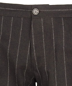 Thumbnail 3, Dolce & Gabbana Brown One-button Wool Stripe Suit. Changes active main hero.