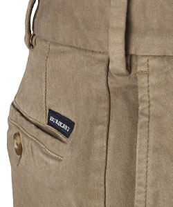 Burberry Mens Light Brown Cotton Pants