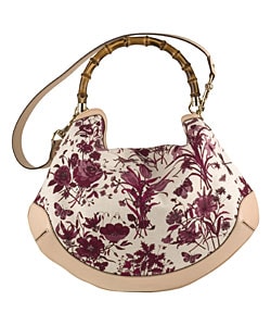 Shop Gucci Floral Canvas Hobo Bag with Bamboo Handle - Free Shipping Today - Overstock - 2887934