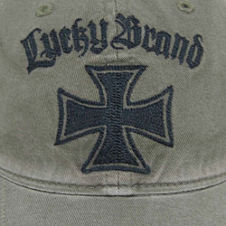 Lucky Brand Mens Iron Cross Baseball Cap  