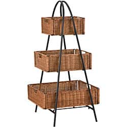 White Wicker Small 3-tier Shelf - Bed Bath & Beyond - 3175544